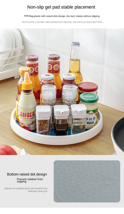 360° Rotating Kitchen Storage Tray – Space Saving Spice & Organizer