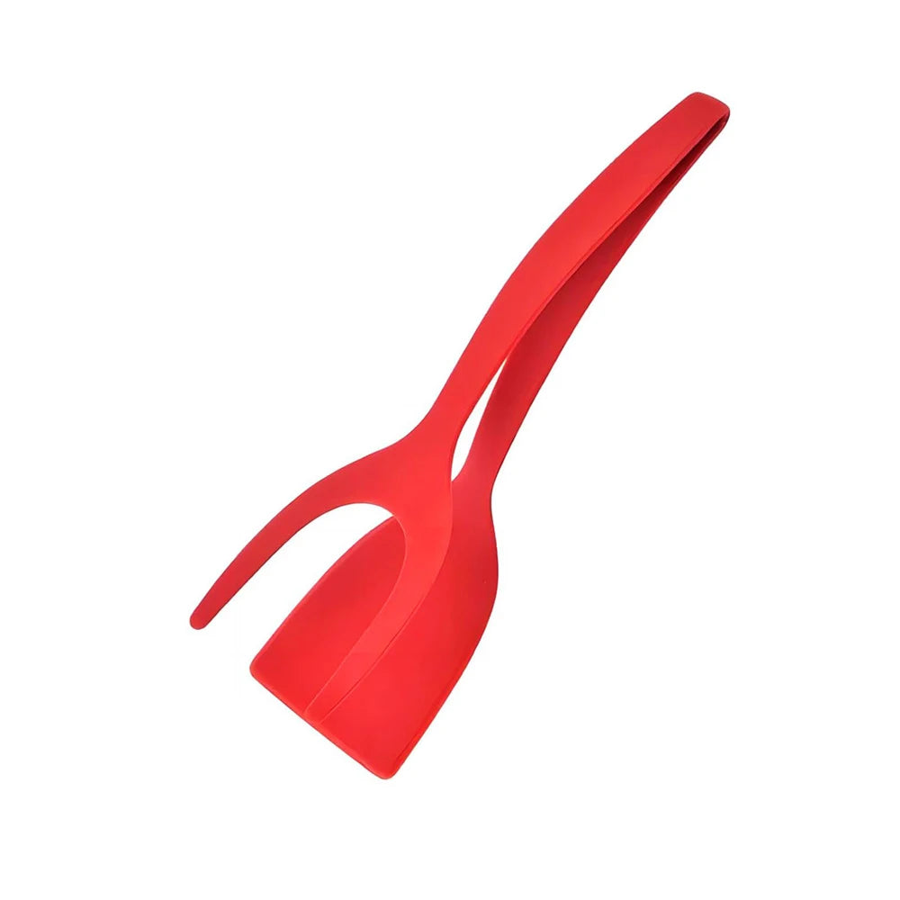 Multi-Purpose Spatula-Tongs – Heat-Resistant Non-Stick Nylon Utensil for Flipping, Serving & Handling Eggs, Pancakes, Fish