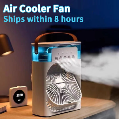 Cooling Companion for Home & Office – Whisper-Quiet Portable AC, Dreamy LED Night Light & Ultra-Portable Humidifier to Beat the Heat in Style